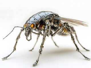 Fototapeta premium Robotic insect mosquito isolated on white background