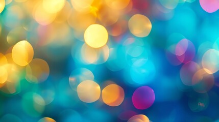 Obraz premium Abstract Bokeh Background: Colorful Lights and Soft Focus