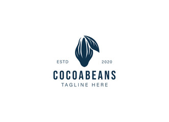 simple nature cacao logo design vector illustration