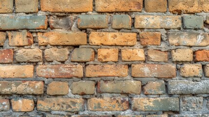 Obraz premium Weathered Brick Wall Texture: Rustic and Vintage Background