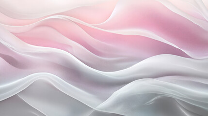 Obraz premium Gradient from pale pink to soft gray, with flowing wavy lines in white, adding elegance and subtle movement to the background.