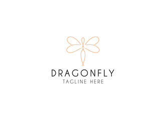 Beautiful dragonfly logo design for beauty and spa. Dragonfly logo vector illustration