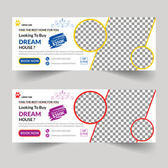 Facebook Cover design concept with creative shape or web banner for Corporate service business
