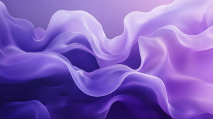 Obraz premium A bold gradient shifting from dark violet to soft lavender, with flowing, graceful wavy lines creating a dynamic abstract effect.