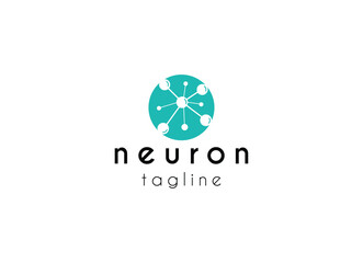 Abstract Neuron logo template vector illustration. 