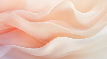Obraz premium Gradient from soft beige to pale coral, with smooth wavy lines gently flowing across the background, creating a calming and balanced abstract design.