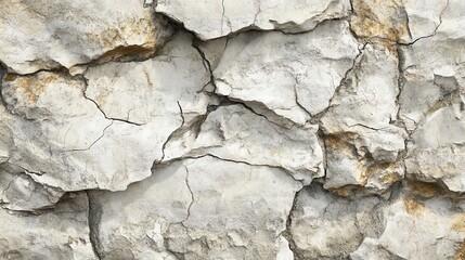 Fototapeta premium Cracked rock wall with natural texture.