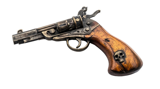 recommend clip art: Pirate gun on a white transparent background
