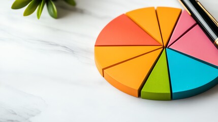 Obraz premium Closeup of a financial diversification chart, balanced and strategic, Financial diversification