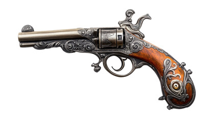 Pirate gun on a white transparent background