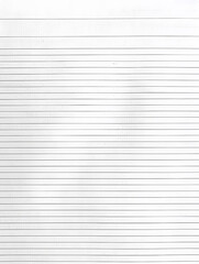 Obraz premium Notebook Lined Paper Background with horizontal lines neatly spaced across a clean white sheet 