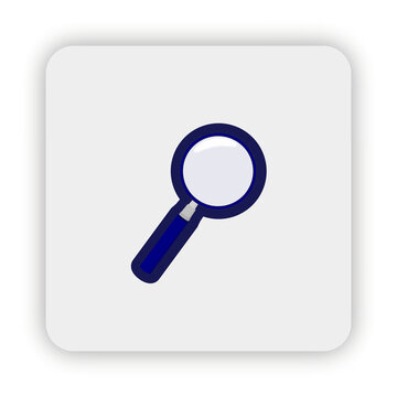 recommend clip art: magnifying glass icon on button, magnifying glass Flat style icon Illustration, magnifying glass icon