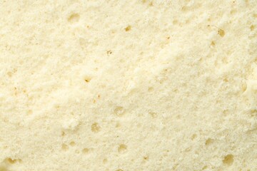 Tasty sponge cake as background, top view