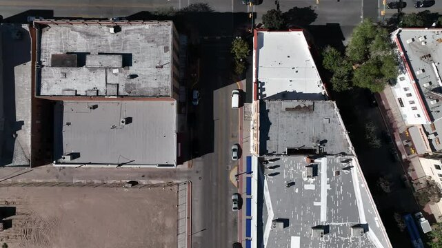 Birds Eye View Of City Traffic In Downtown El Paso, Texas