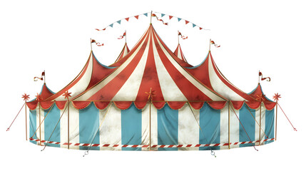 Vintage circus tent illustration isolated on white background