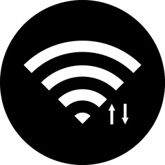 Wifi Signal Icons Set. Network signal, Internet sign. WIFI. Wifi signal strength. Wireless technology. Radio signals waves, radar, antenna, satellite signal symbols vector.
