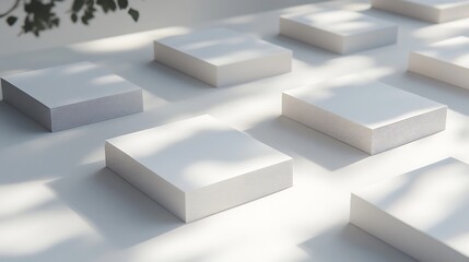 Obraz premium Blank business card mockup on white textured background 3d illustration 3d rendering card template