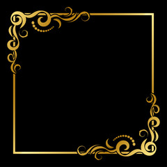 gold vintage luxury frame
