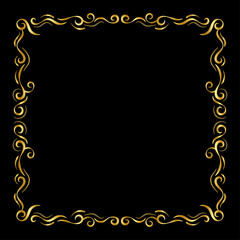 gold vintage luxury frame