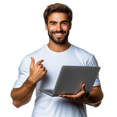 man with laptop