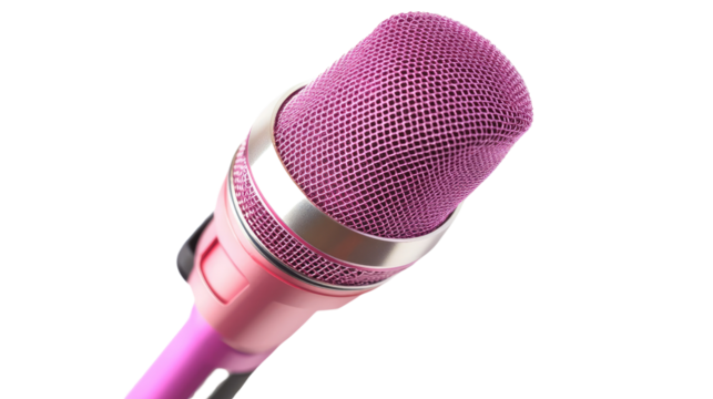 Microphone on a white transparent background
