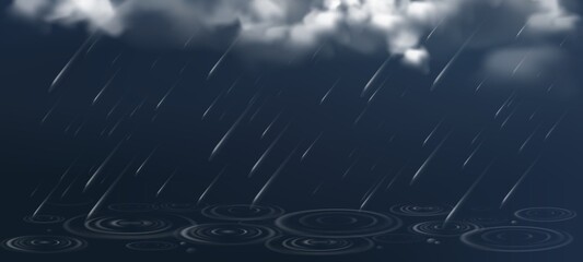 Weather forecast composition in realistic style