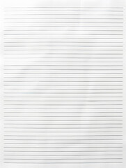 Fototapeta premium Notebook Lined Paper Background with horizontal lines neatly spaced across a clean white sheet
