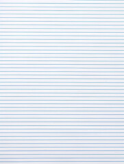 Obraz premium Notebook Lined Paper Background with horizontal lines neatly spaced across a clean white sheet