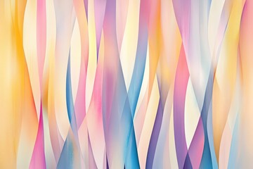Rainbow wave abstract background design element - curves banner. Beautiful simple AI generated image