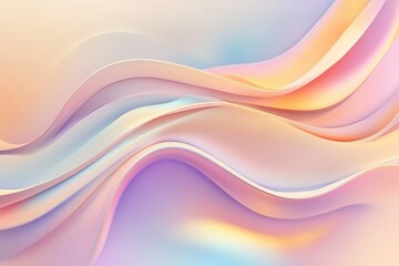 Fototapeta premium Rainbow wave abstract background design element - curves banner. Beautiful simple AI generated image