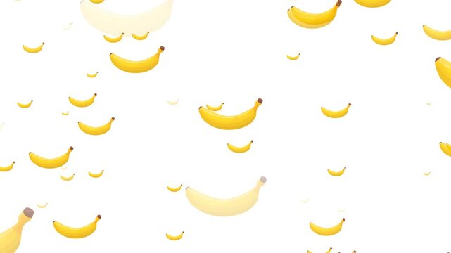 Lots of bananas floating out, motion graphics
