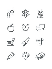 Barcode search scan tracking, Binders files office business, set of icons for web design, vector illustration