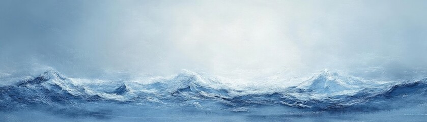 A serene ocean view with gentle waves and a calming blue color palette, perfect for conveying tranquility and peace.