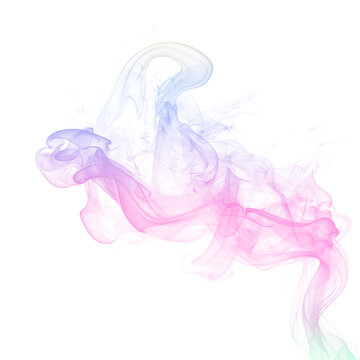 Misty Swirls: Smoke Floating in the Wavy Depths of Fog
                        