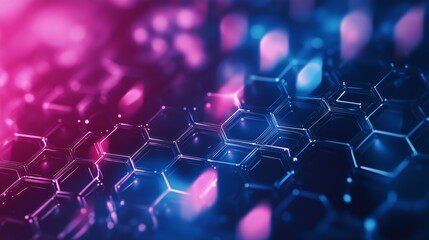 Obraz premium Digital hexagon abstract background