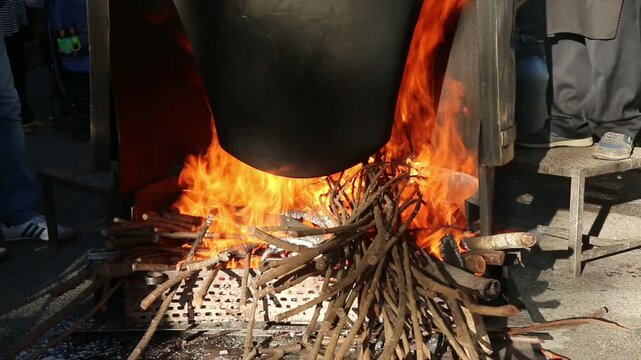 production of parmesan cheese milk boiling and maturing typical product reggio and parma emilia romagna