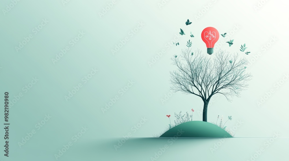 Poster a minimalist graphic representing reinforcement learning, with an agent interacting with an environm