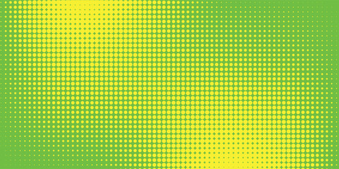 Dots halftone green color pattern gradient texture with technology digital background. Dots pop art comics with nature graphic design