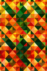This image features a seamless abstract geometric triangle pattern, characterized by vibrant colors and sharp angles. Ideal for backgrounds in design projects or contemporary artworks.