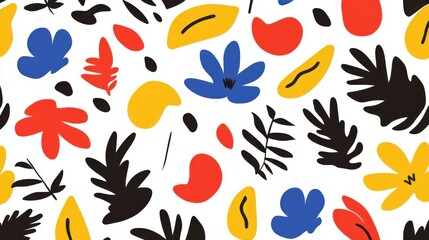 Bright and whimsical design featuring a seamless pattern that brings joy and excitement to any space.