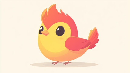 Discover a vibrant cartoonstyle illustration of a skylark, perfect for Tshirts, apps, and web design projects. Unique and fun