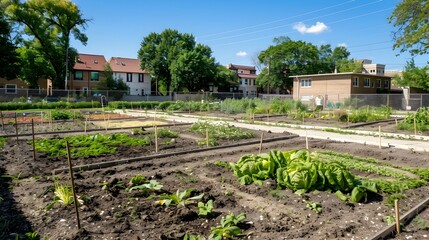 Community Garden Project Transforms Vacant Lot into Thriving Green Space with Native Vegetables and Plants
