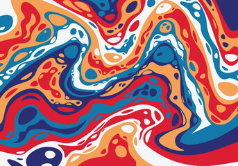 Abstract psychedelic groovy background. Vector.