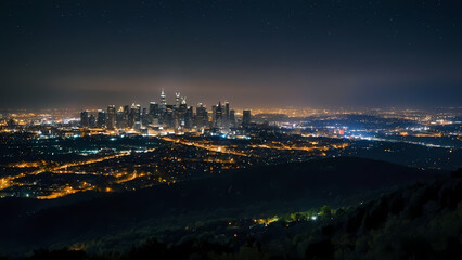 city at night, generative ai