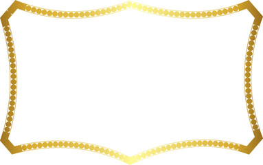 Rectangle Vintage Frame horizontal round circular graphic design artistic Gold picture frame luxury golden frame gold border vector royals framework decoration decorative element white background 