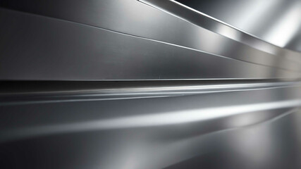 Soft white light on brushed steel surface background
