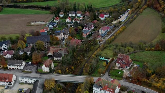 Aerial view of the town centre of Tuttlingen, Black Forest, Baar, Heuberg, Baden-W&uuml;rttemberg, Germany