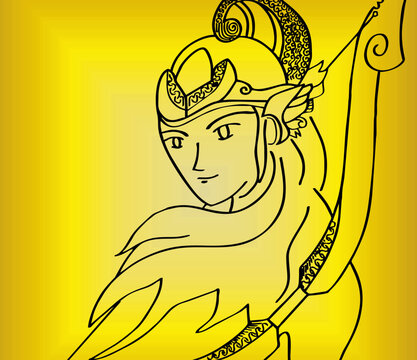 wayang wong arjuna puppet-goresan.ai