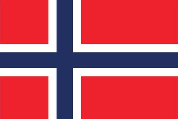 Norway flag, official colors and proportion correctly. National Norway flag. Vector illustration. Illustration of Norway flag. Norwegian flag
