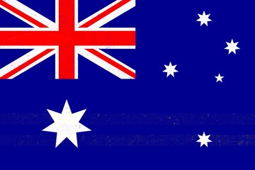 Fototapeta premium Australia flag, official colors and proportion correctly. National Australia flag. illustration. Illustration of Australia flag. Grunge sovereign state flag of country of Australia in official colors 